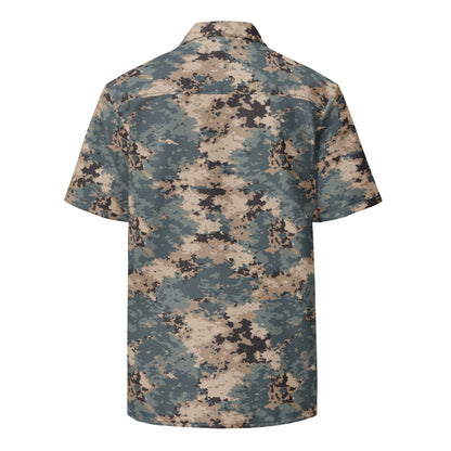 Azerbaijan M2024 CAMO Unisex Short-Sleeve Button Shirt