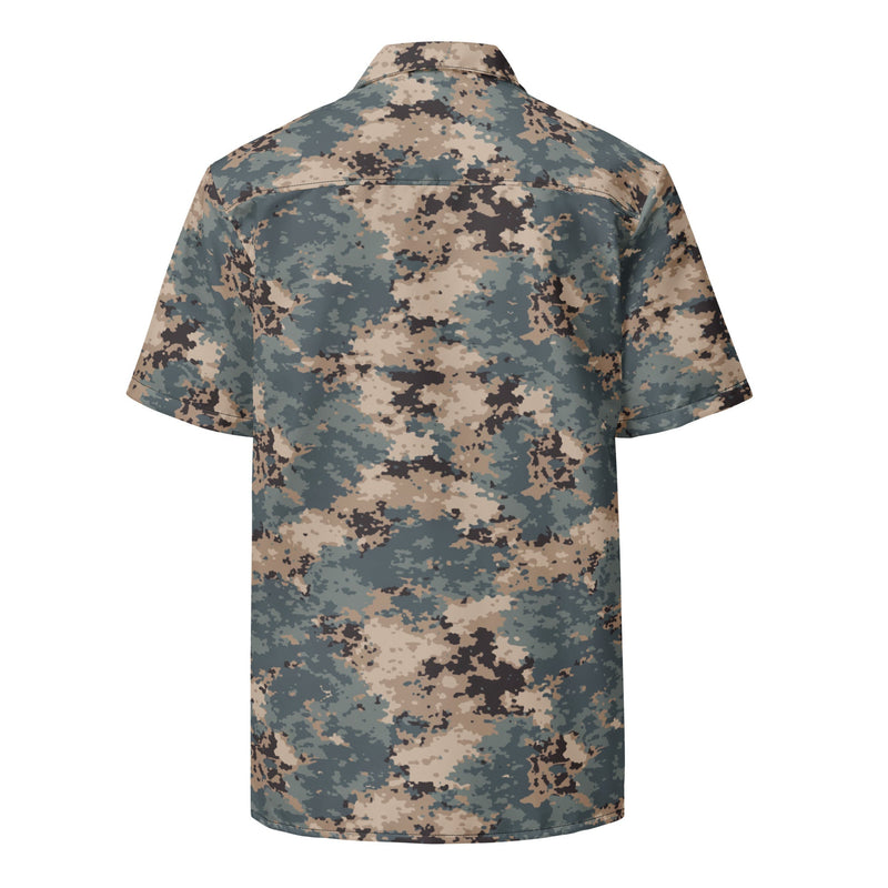 M2024 Caspian CAMO Unisex Short-Sleeve Button Shirt - Button-Up