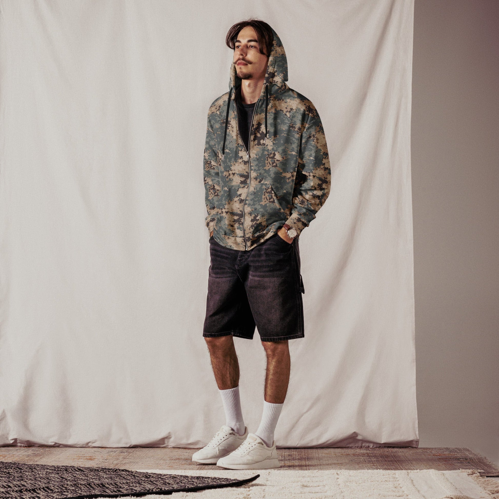 Azerbaijan M2024 CAMO Unisex Zip Hoodie