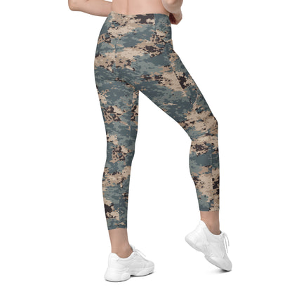 Azerbaijan M2024 CAMO Womens Leggings with Pockets