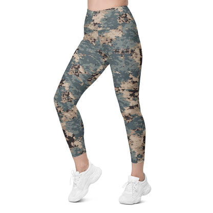 Azerbaijan M2024 CAMO Womens Leggings with Pockets