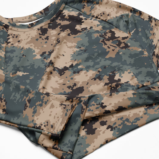 Azerbaijan M2024 CAMO Womens Long-Sleeve Crop Top