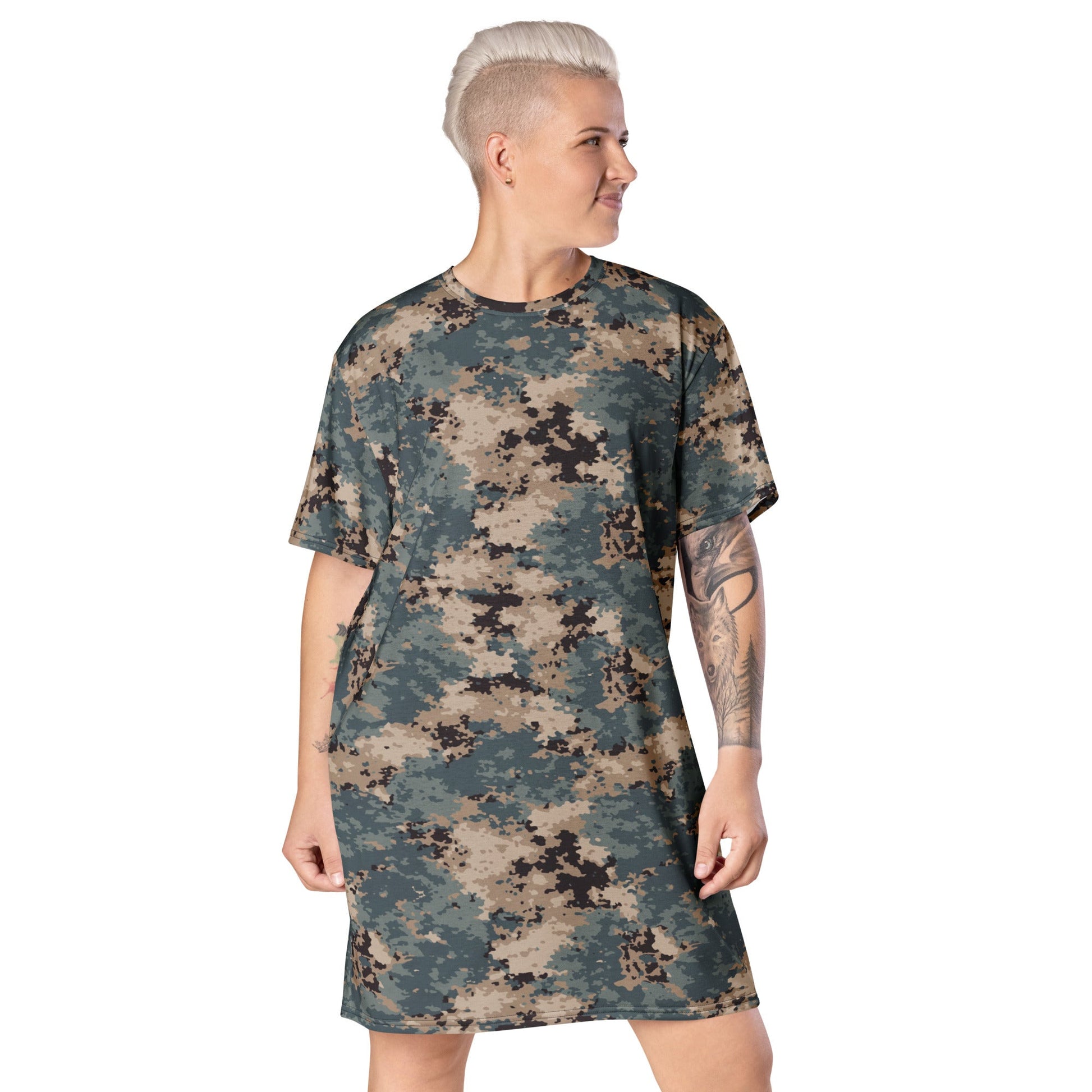 Azerbaijan M2024 CAMO Womens T-Shirt Dress