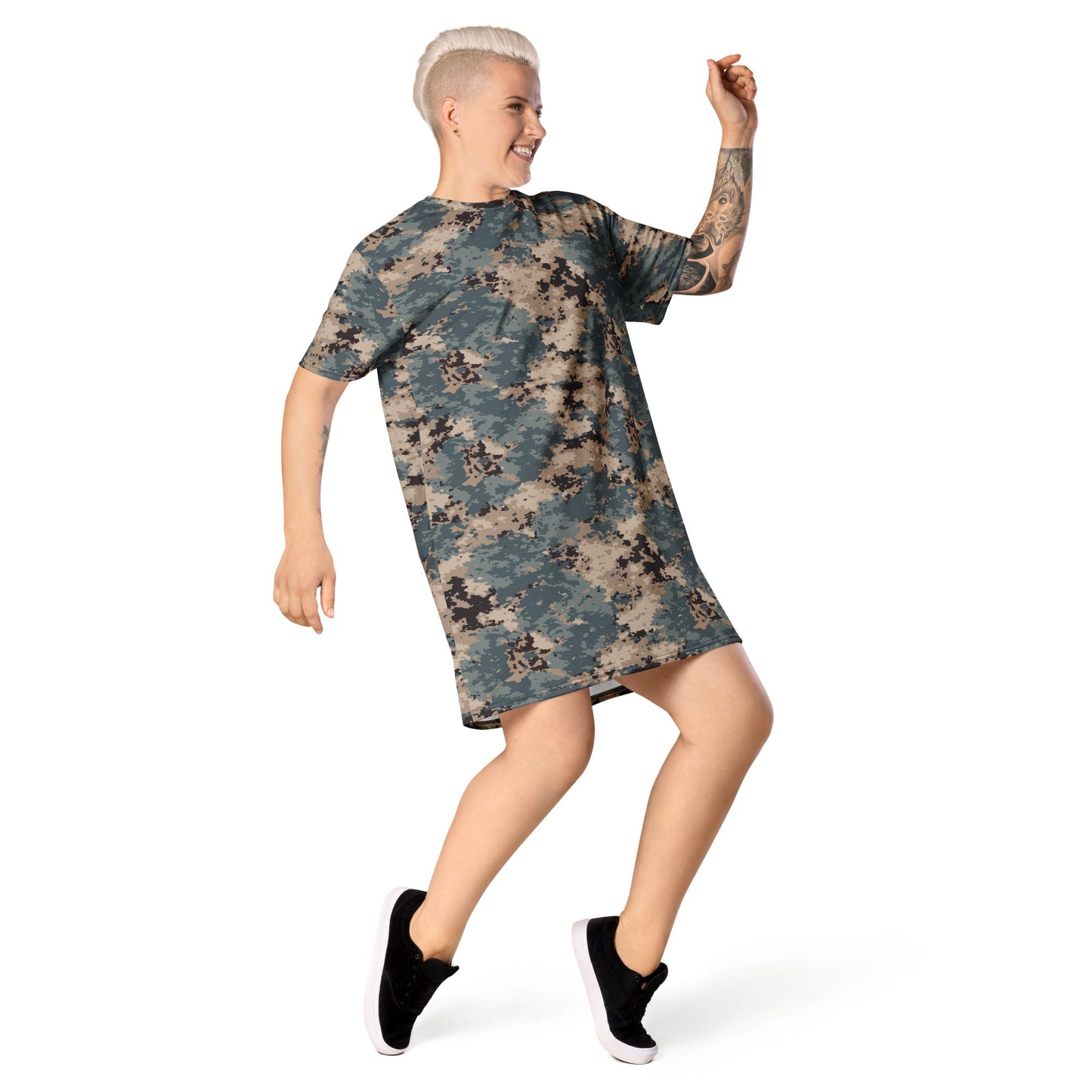 Azerbaijan M2024 CAMO Womens T-Shirt Dress