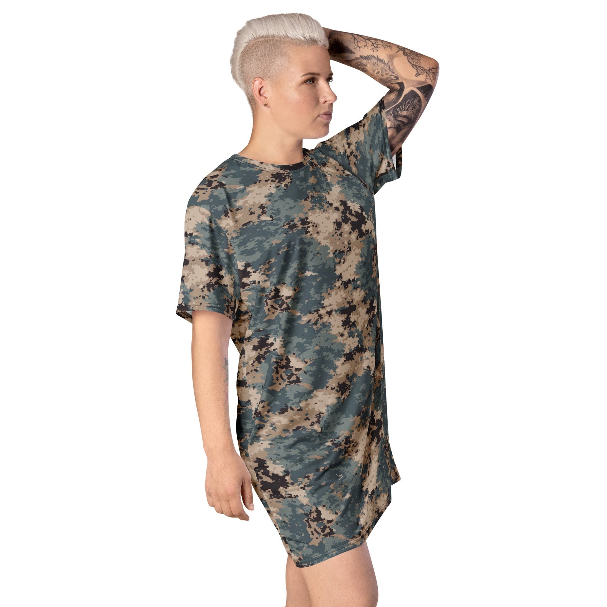 Azerbaijan M2024 CAMO Womens T-Shirt Dress