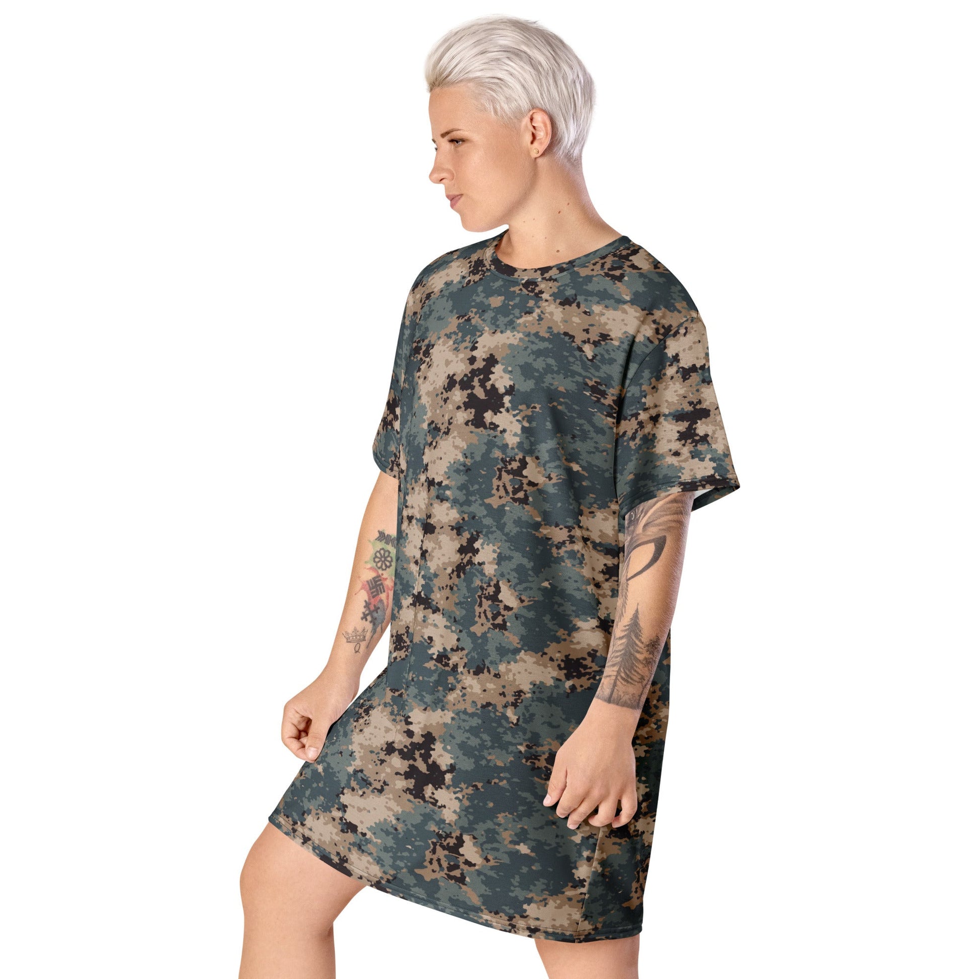 Azerbaijan M2024 CAMO Womens T-Shirt Dress