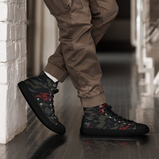 Baba Yaga Night Reaper CAMO Mens High-Top Canvas Shoes - 5