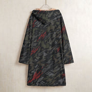 Baba Yaga Night Reaper CAMO Men’s Horn Button Long Fleece Coat - Jacket