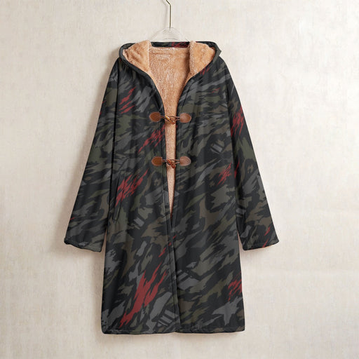 Baba Yaga Night Reaper CAMO Men’s Horn Button Long Fleece Coat - S / White - Jacket