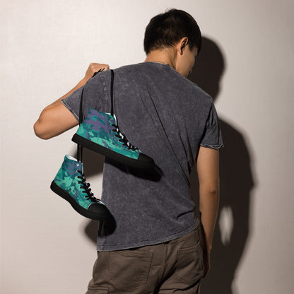 Baja Blast CAMO Mens High-Top Canvas Shoes