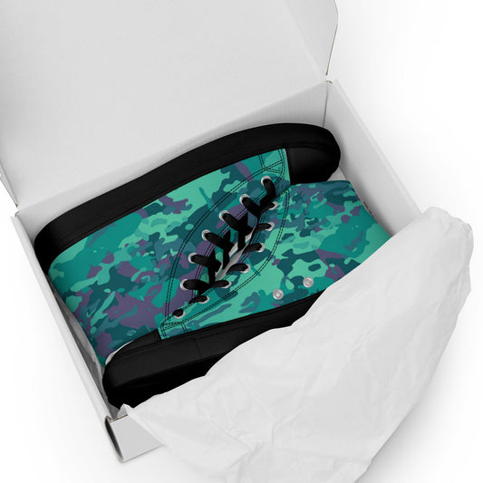 Baja Blast CAMO Mens high top canvas shoes - High Top Canvas Shoes