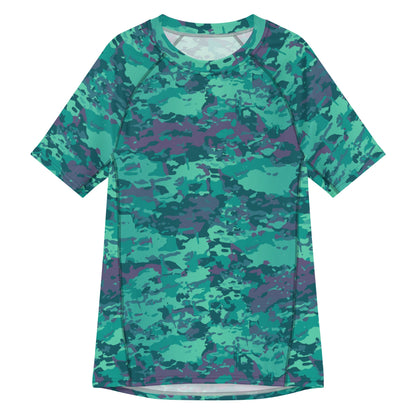 Baja Blast CAMO Mens Short-Sleeve Rash Guard - 2XS - Short-sleeve Guards