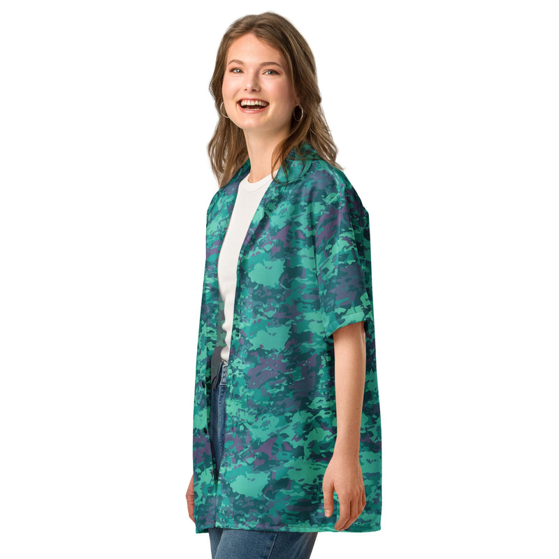 Baja Blast CAMO Unisex Short-Sleeve Button Shirt - Button-Up