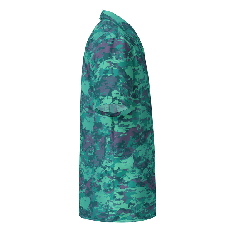 Baja Blast CAMO Unisex Short-Sleeve Button Shirt - Button-Up