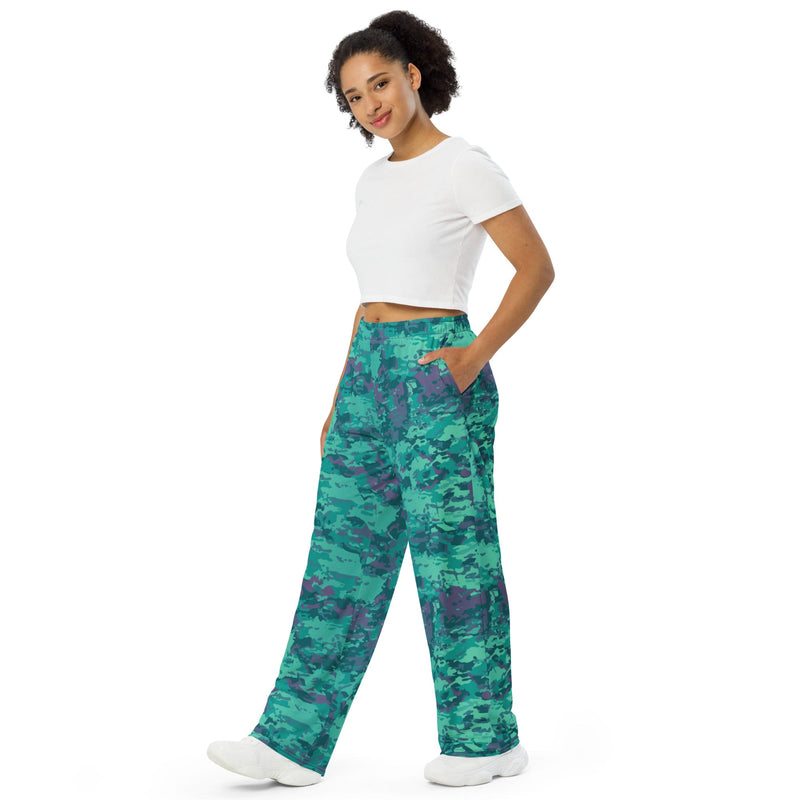 Baja Blast CAMO Unisex Wide-Leg Leisure Pants