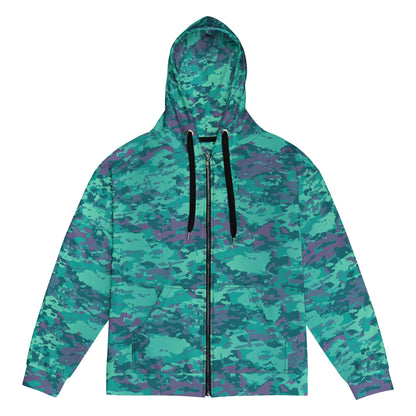Baja Blast CAMO Unisex Zip Hoodie - 2XS