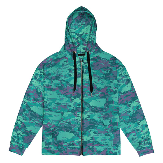 Baja Blast CAMO Unisex zip hoodie - 2XS - Zip Hoodies