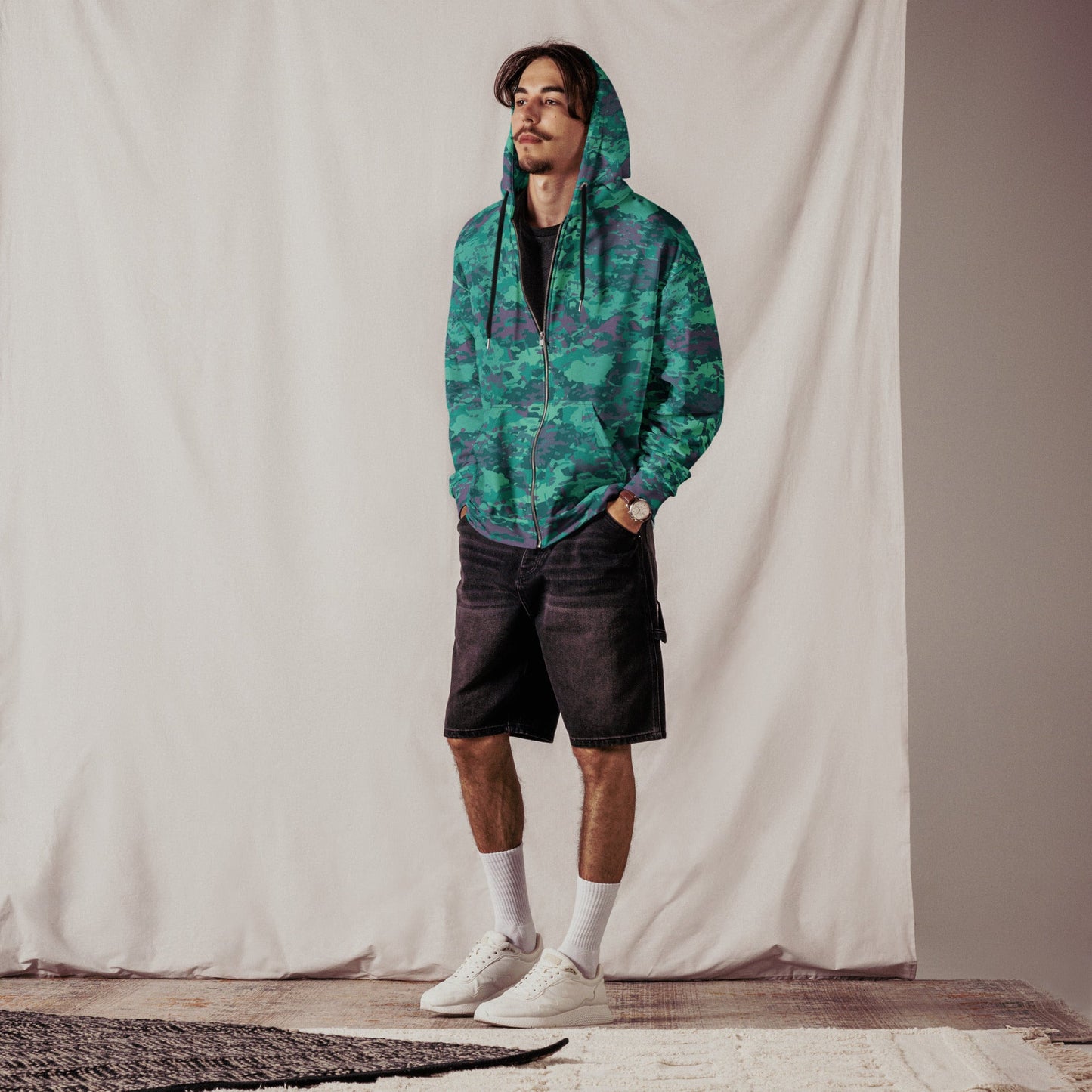 Baja Blast CAMO Unisex Zip Hoodie