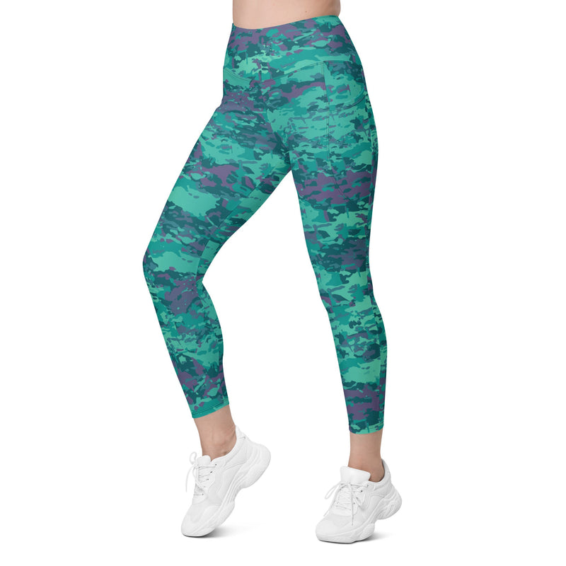 Baja Blast CAMO Womens Leggings with Pockets - Women