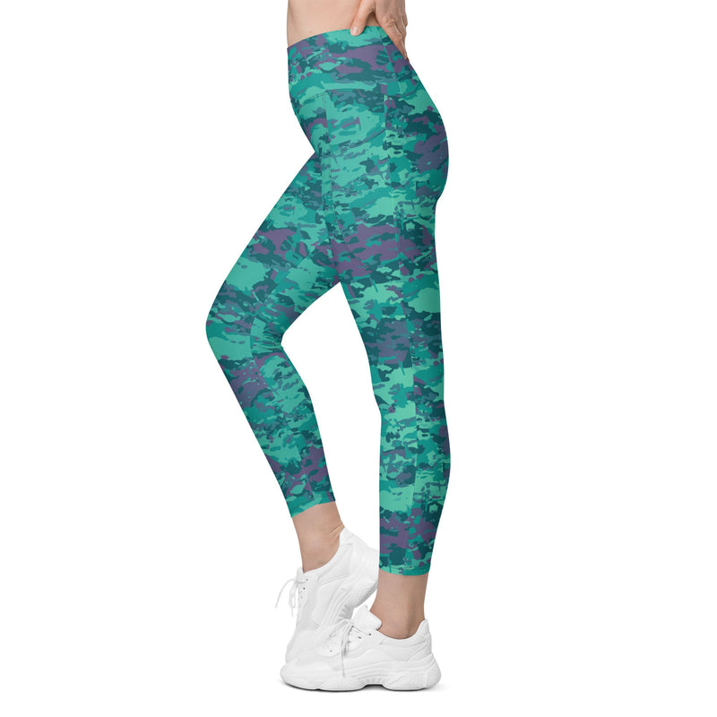 Baja Blast CAMO Womens Leggings with Pockets - Women