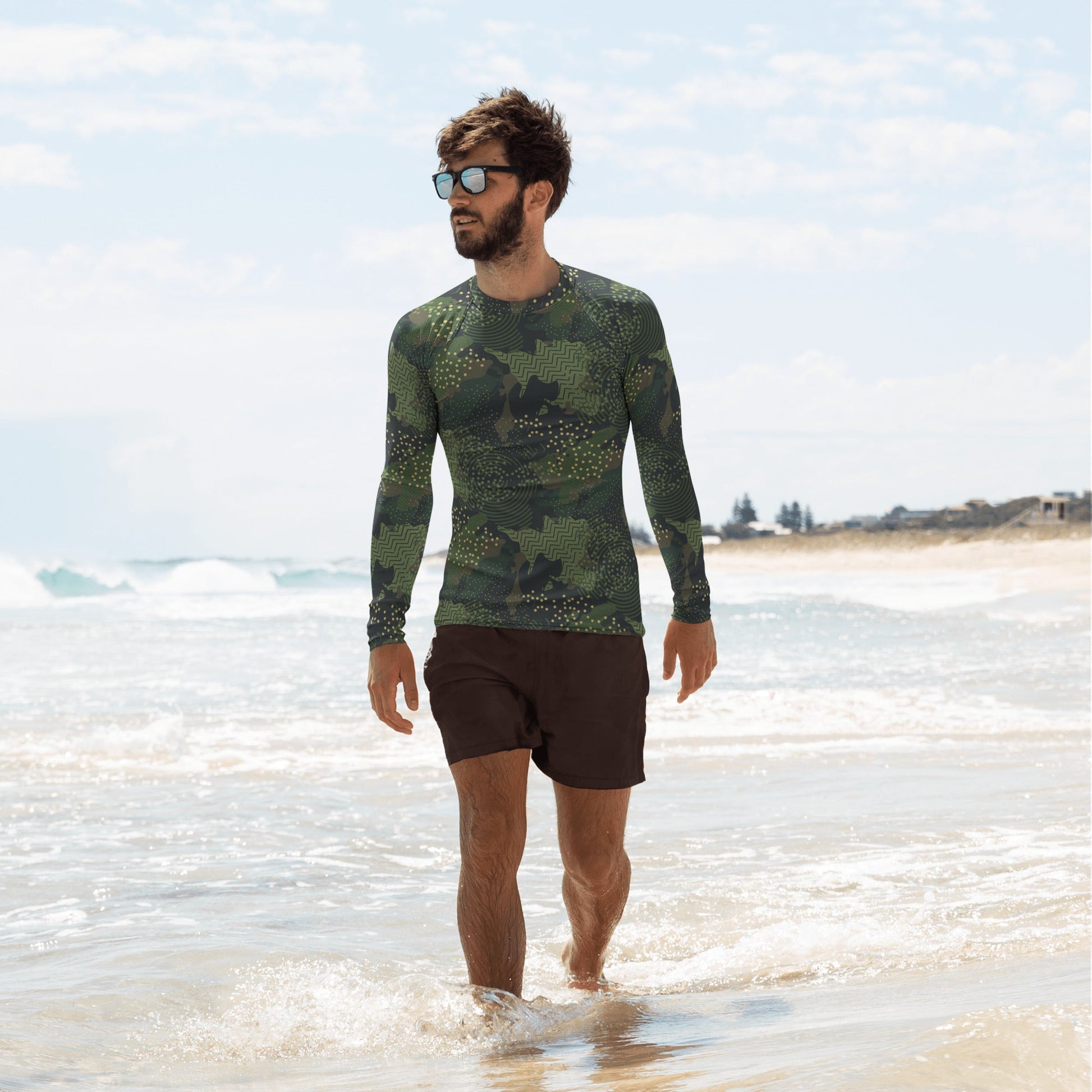 Barracuda Recon CAMO Mens Long-Sleeve Rash Guard - XS