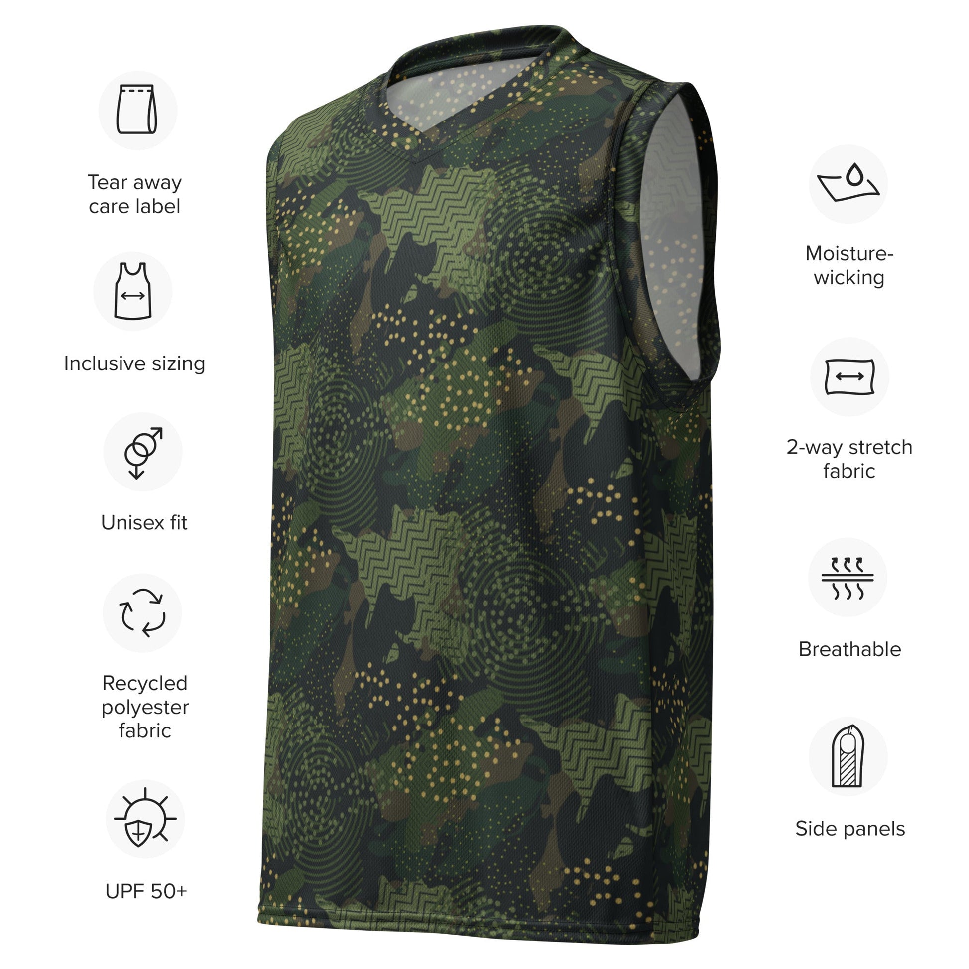 Barracuda Recon CAMO unisex basketball jersey - Basketball Jerseys