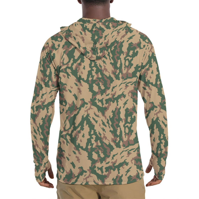 Barvikha Desert Russian CAMO Mens Sunscreen Sports Hoodie With Thumb Holes