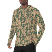 Barvikha Desert Russian CAMO Mens Sunscreen Sports Hoodie With Thumb Holes - S / White