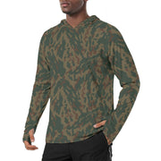 Barvikha Mountain Russian CAMO Mens Sunscreen Sports Hoodie With Thumb Holes - S / White