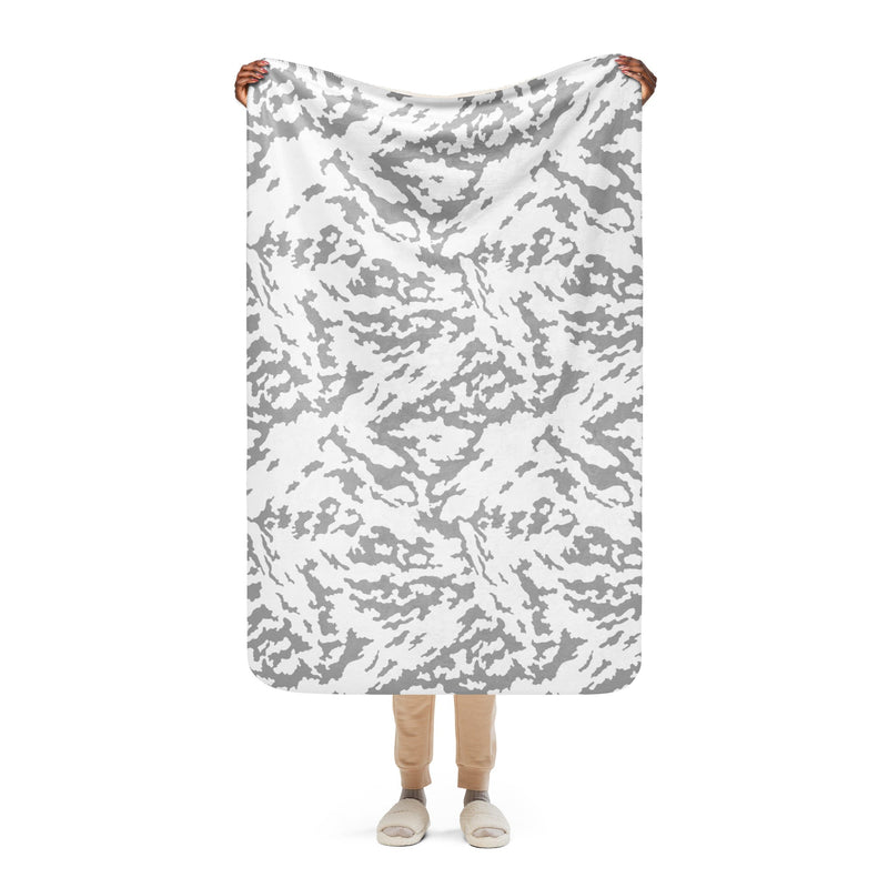Barvikha Snow Russian CAMO Sherpa Blanket - 37″×57″