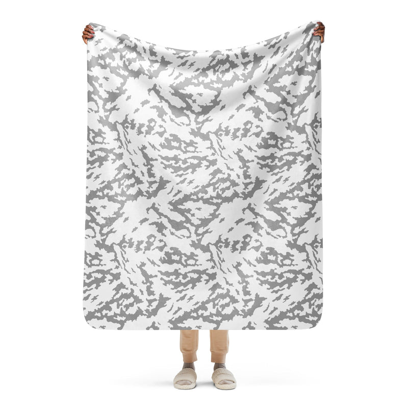 Barvikha Snow Russian CAMO Sherpa Blanket - 50″×60″