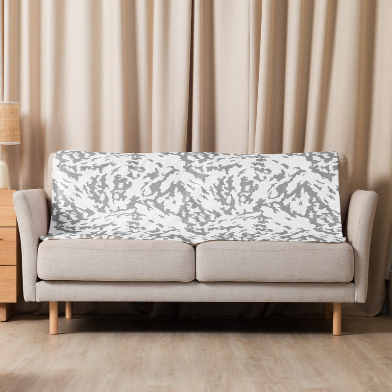 Barvikha Snow Russian CAMO Sherpa Blanket