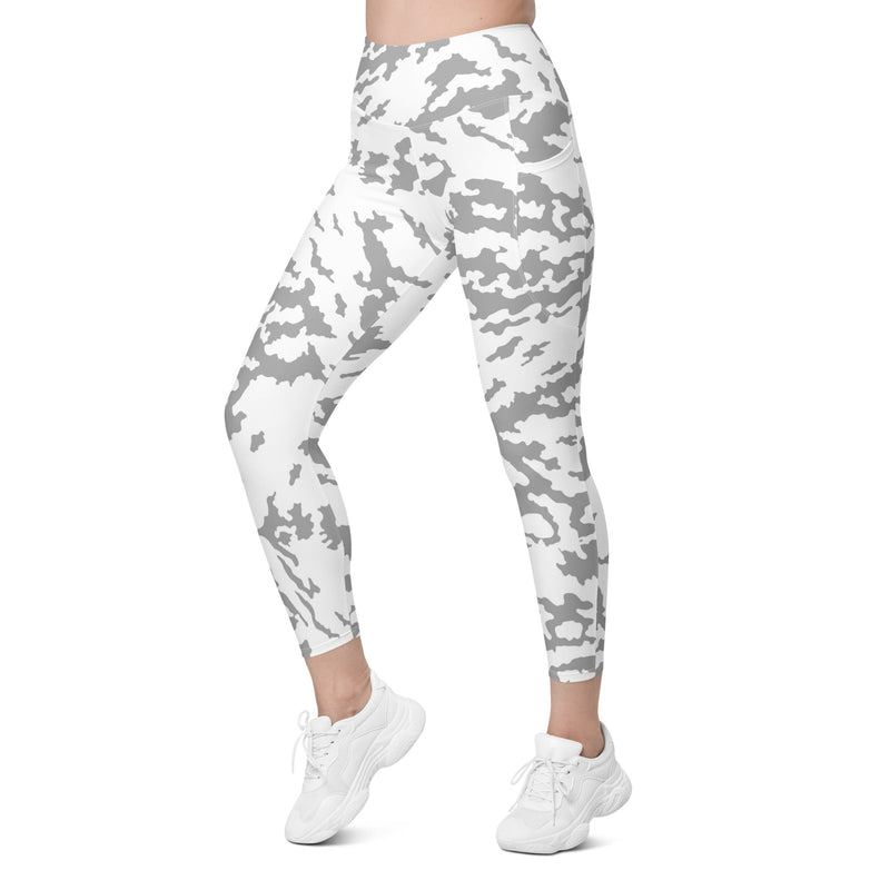 Barvikha Snow Russian CAMO Womens Leggings with Pockets - Women