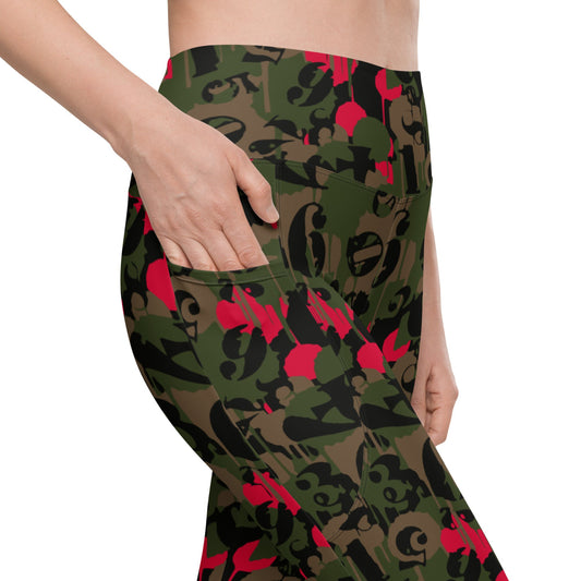 Battle Royale CAMO Leggings with pockets - Womens With Pockets