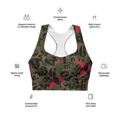 Battle Royale CAMO Longline sports bra - Womens Sports Bra