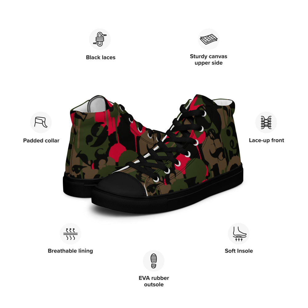 Battle Royale CAMO Men’s high top canvas shoes - Mens High Top Canvas Shoes