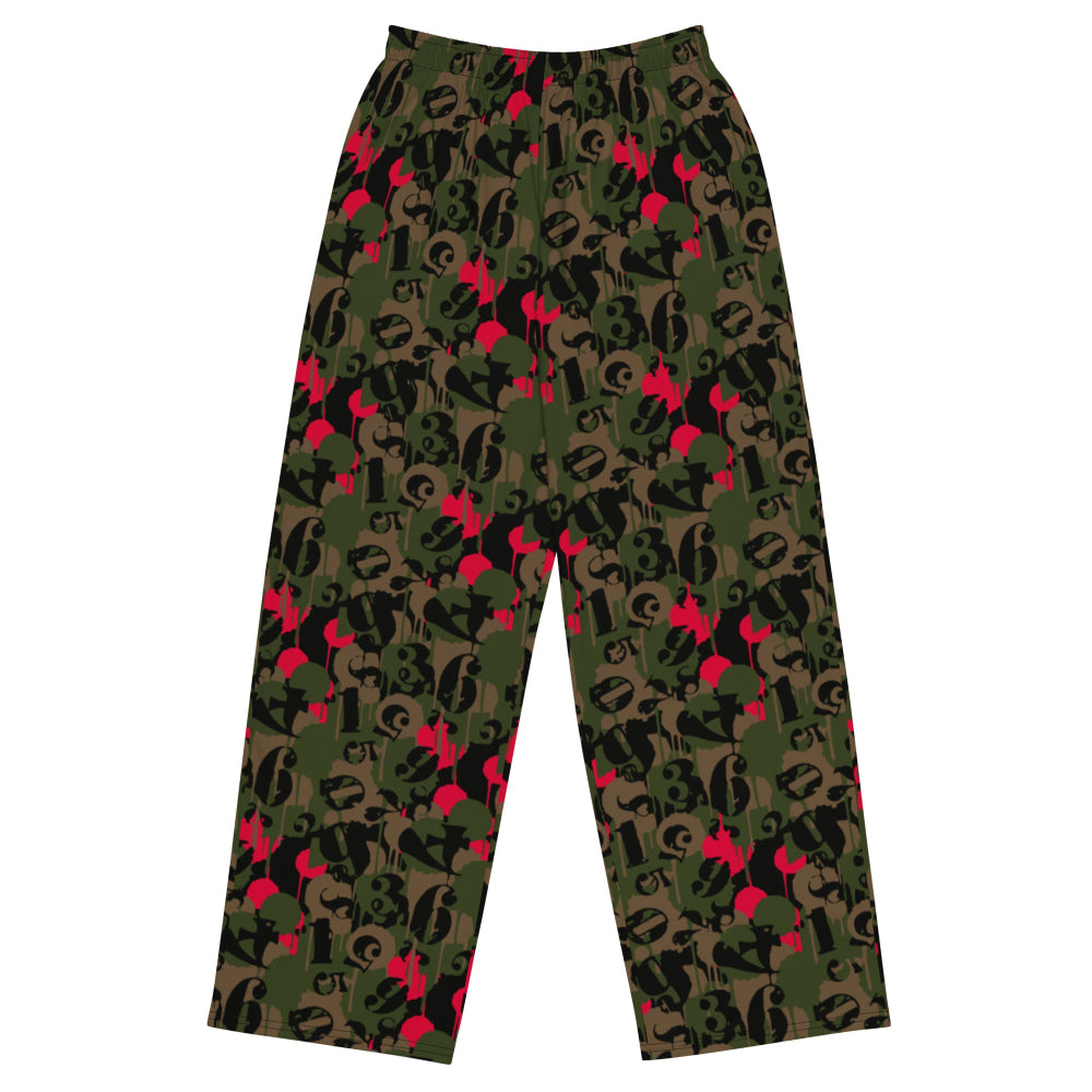 Battle Royale CAMO unisex wide-leg pants - 2XS - Unisex Wide-Leg Pants