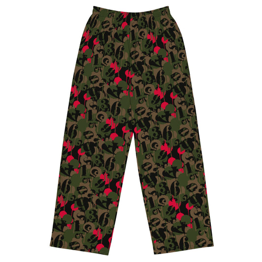 Battle Royale CAMO unisex wide-leg pants - 2XS - Unisex Wide-Leg Pants