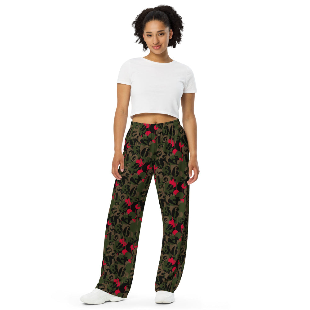 Battle Royale CAMO unisex wide-leg pants - Unisex Wide-Leg Pants