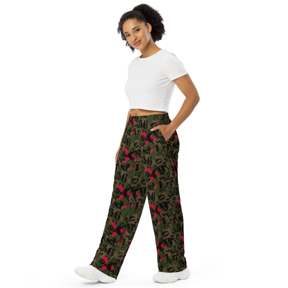 Battle Royale CAMO unisex wide-leg pants - Unisex Wide-Leg Pants