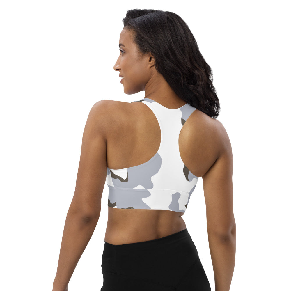 Battlefield Bad Company Snow CAMO Longline sports bra - Womens Sports Bra