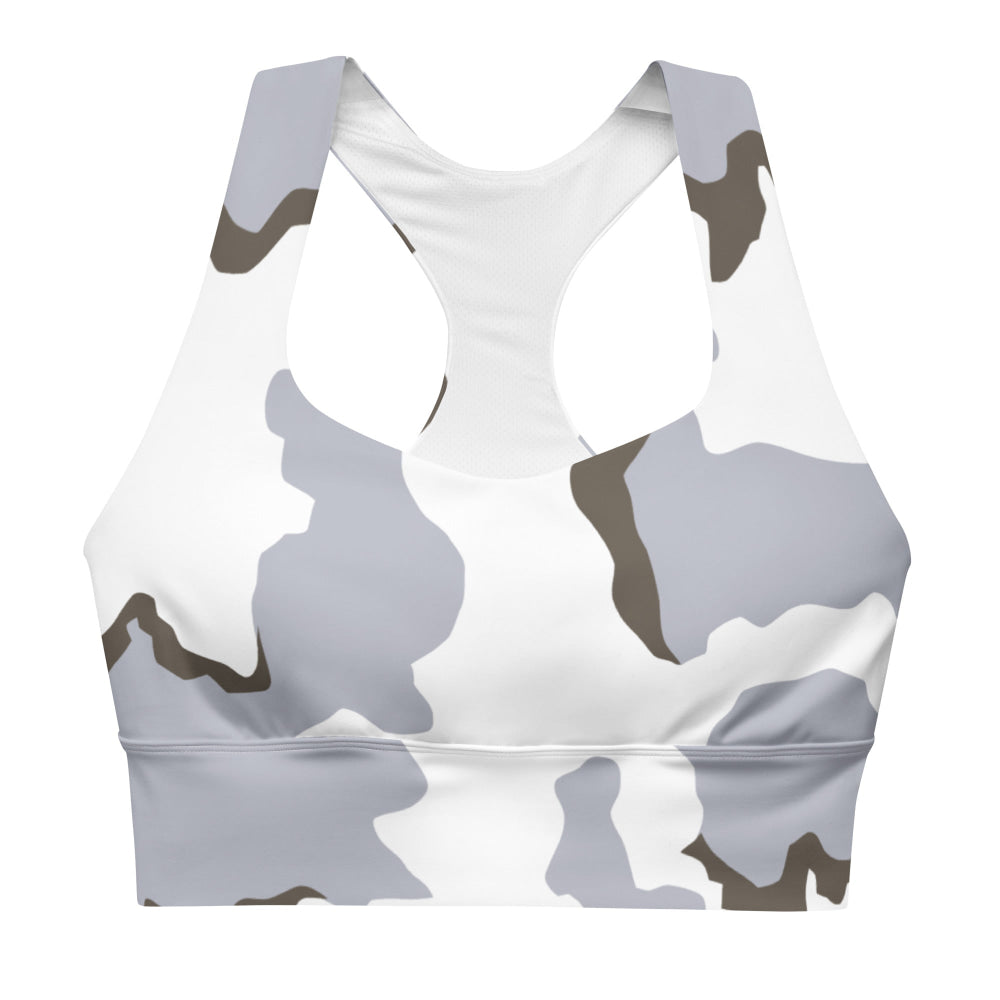 Battlefield Bad Company Snow CAMO Longline sports bra - Womens Sports Bra