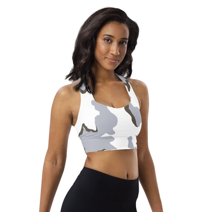 Battlefield Bad Company Snow CAMO Longline sports bra - Womens Sports Bra