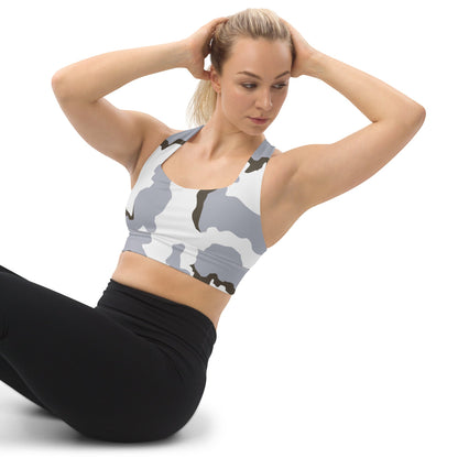 Battlefield Bad Company Snow CAMO Longline sports bra - Womens Sports Bra