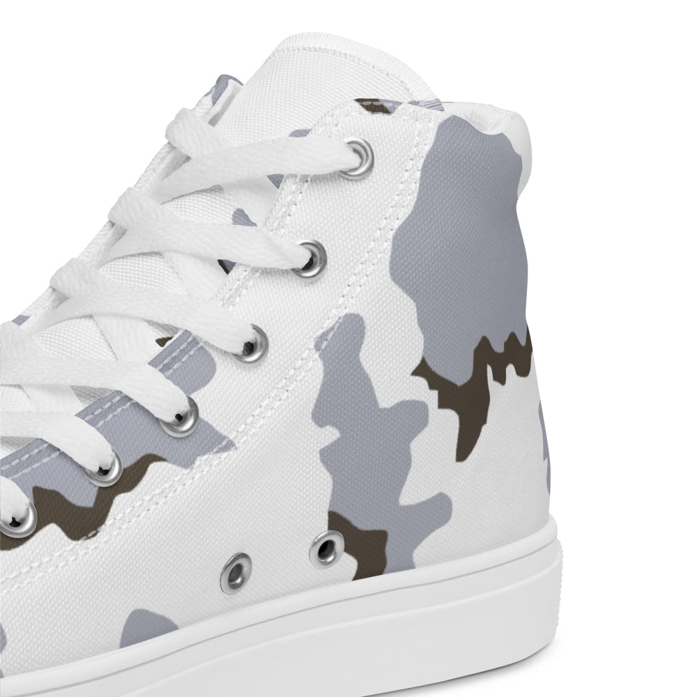 Battlefield Bad Company Snow CAMO Men’s high top canvas shoes - Mens High Top Canvas Shoes