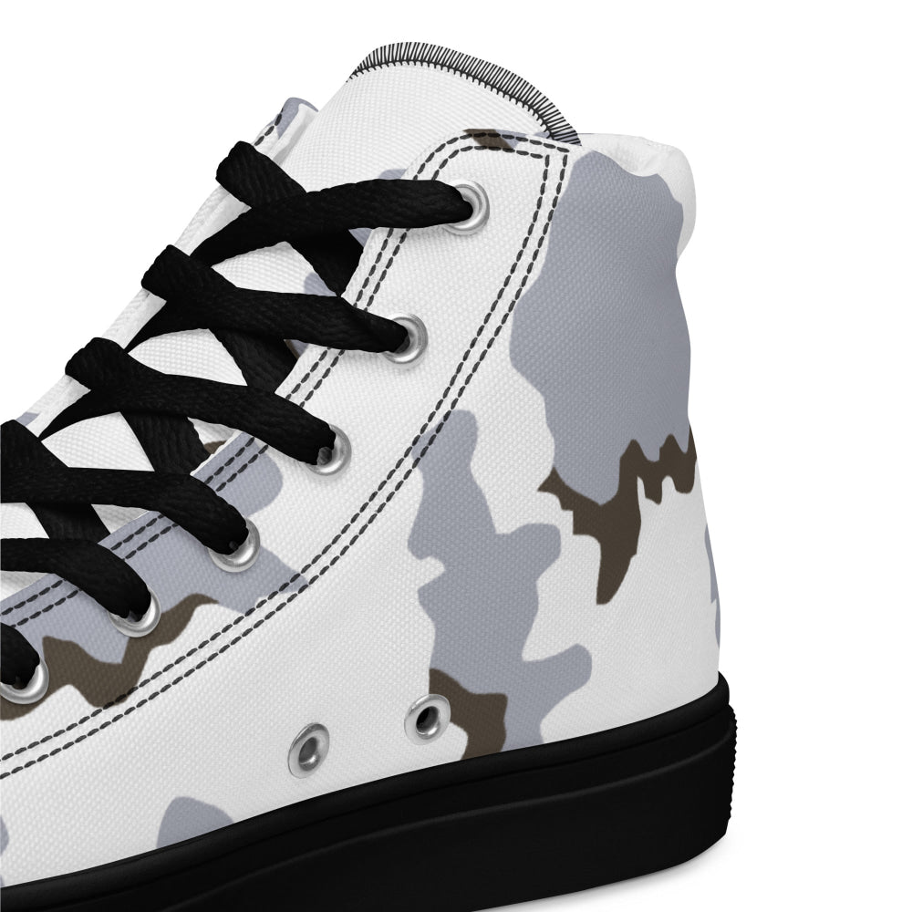 Battlefield Bad Company Snow CAMO Men’s high top canvas shoes - Mens High Top Canvas Shoes