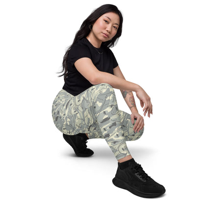 Battlefield Map CAMO Leggings with pockets - Womens With Pockets