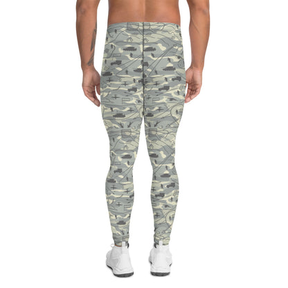 Battlefield Map CAMO Men’s Leggings - Mens