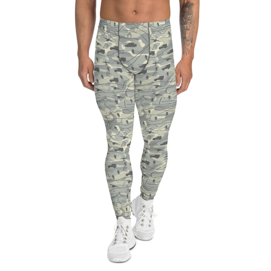 Battlefield Map CAMO Men’s Leggings - XS - Mens