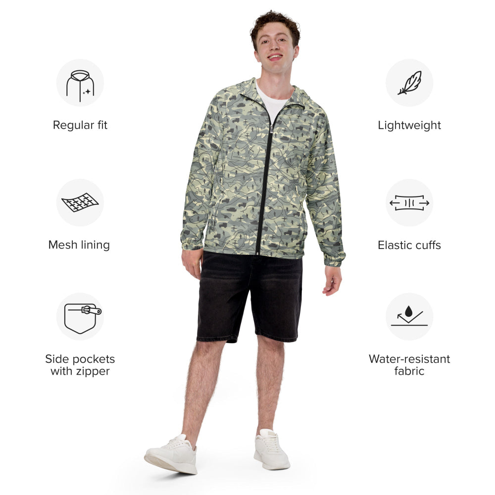 Battlefield Map CAMO Men’s windbreaker - Mens Windbreaker